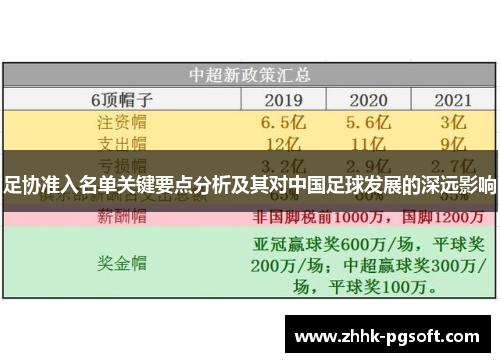 足协准入名单关键要点分析及其对中国足球发展的深远影响